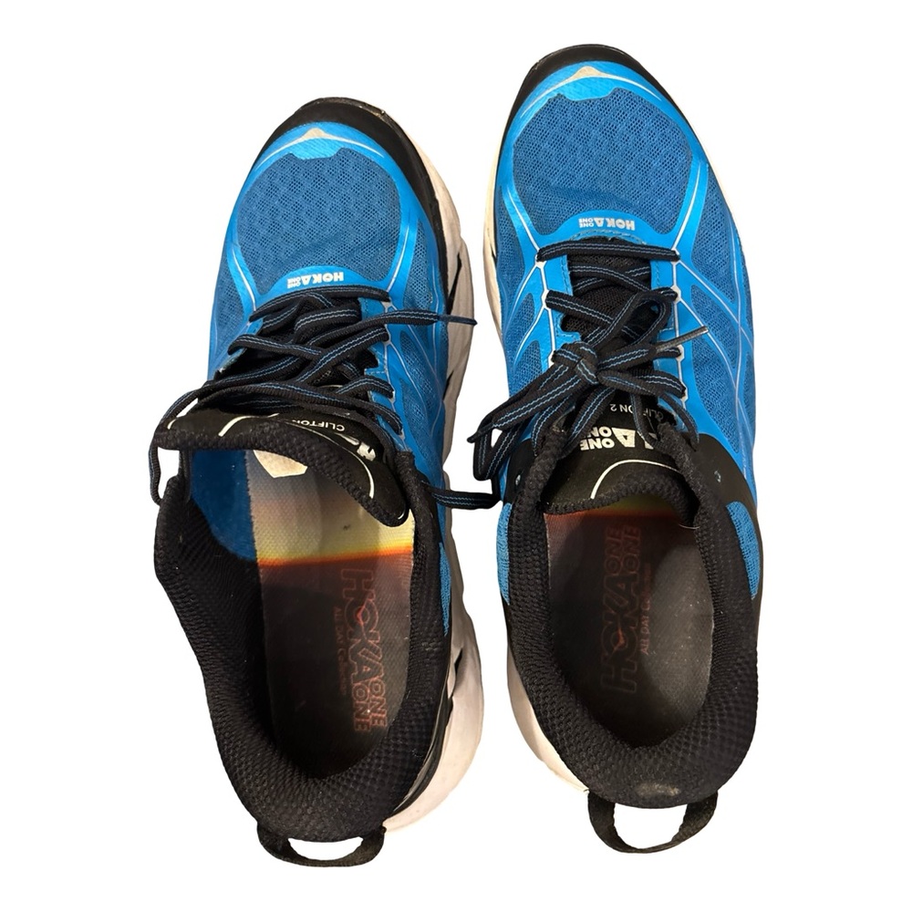 Hoka One One Clifton 2 Men's Running Athletic Shoes in Blue & Black Size 11.5 - Picture 6 of 8